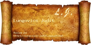 Lungovics Judit névjegykártya